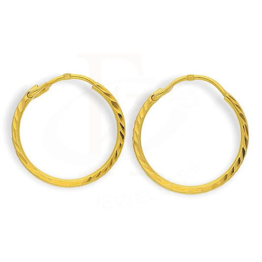 Gold Hoop Earrings 18Kt - Fkjern1412