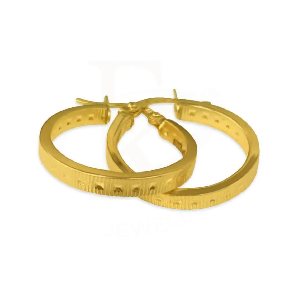 Gold Hoop Earrings 18Kt - Fkjern1580