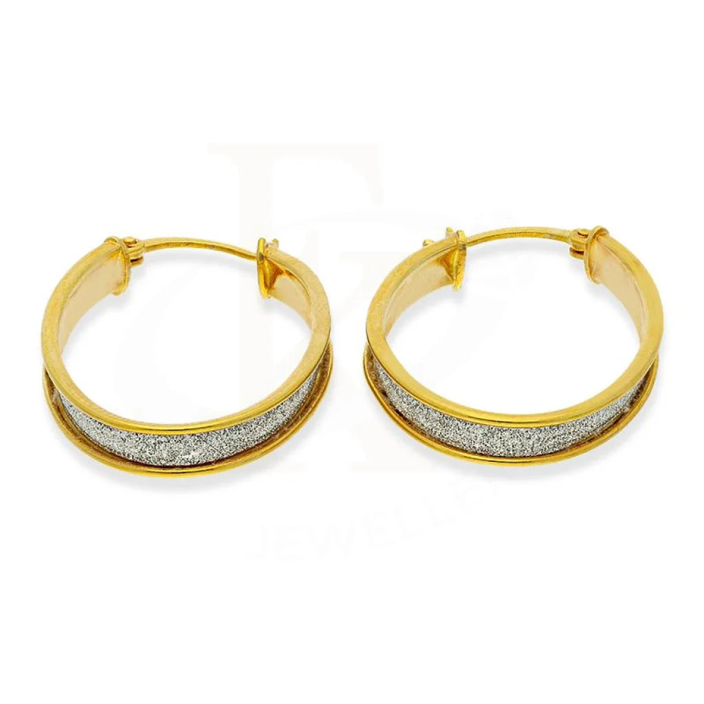 Gold Hoop Earrings 18Kt - Fkjern1626