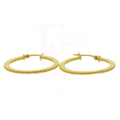 Gold Hoop Earrings 18Kt - Fkjern18K1789