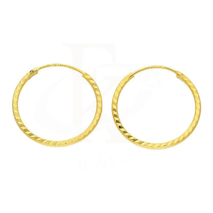 Gold Hoop Earrings 18Kt - Fkjern18K2416