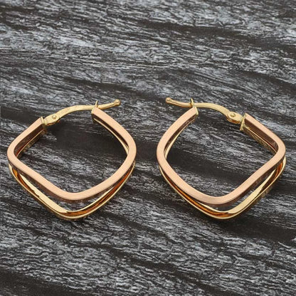 Gold Hoop Earrings 18Kt - Fkjern18K2837