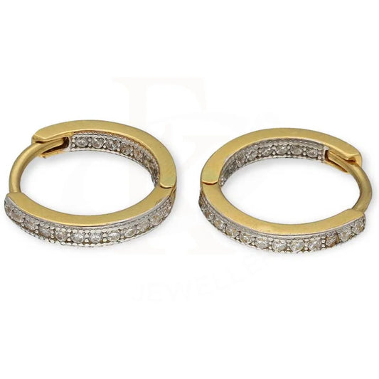 Gold Hoop Earrings 18Kt - Fkjern18K3175