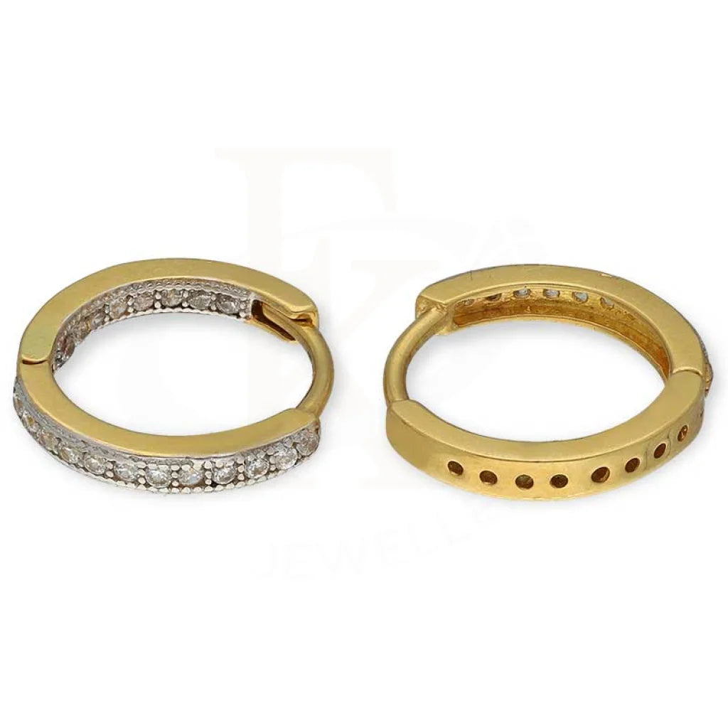 Gold Hoop Earrings 18Kt - Fkjern18K3175