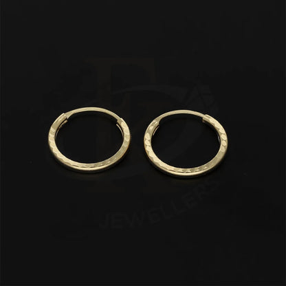 Gold Hoop Earrings 21Kt - Fkjern18K5114