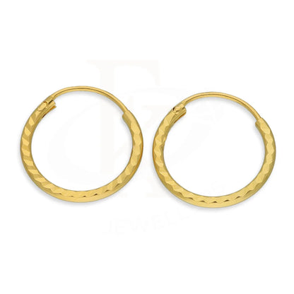 Gold Hoop Earrings 18Kt - Fkjern18K5116