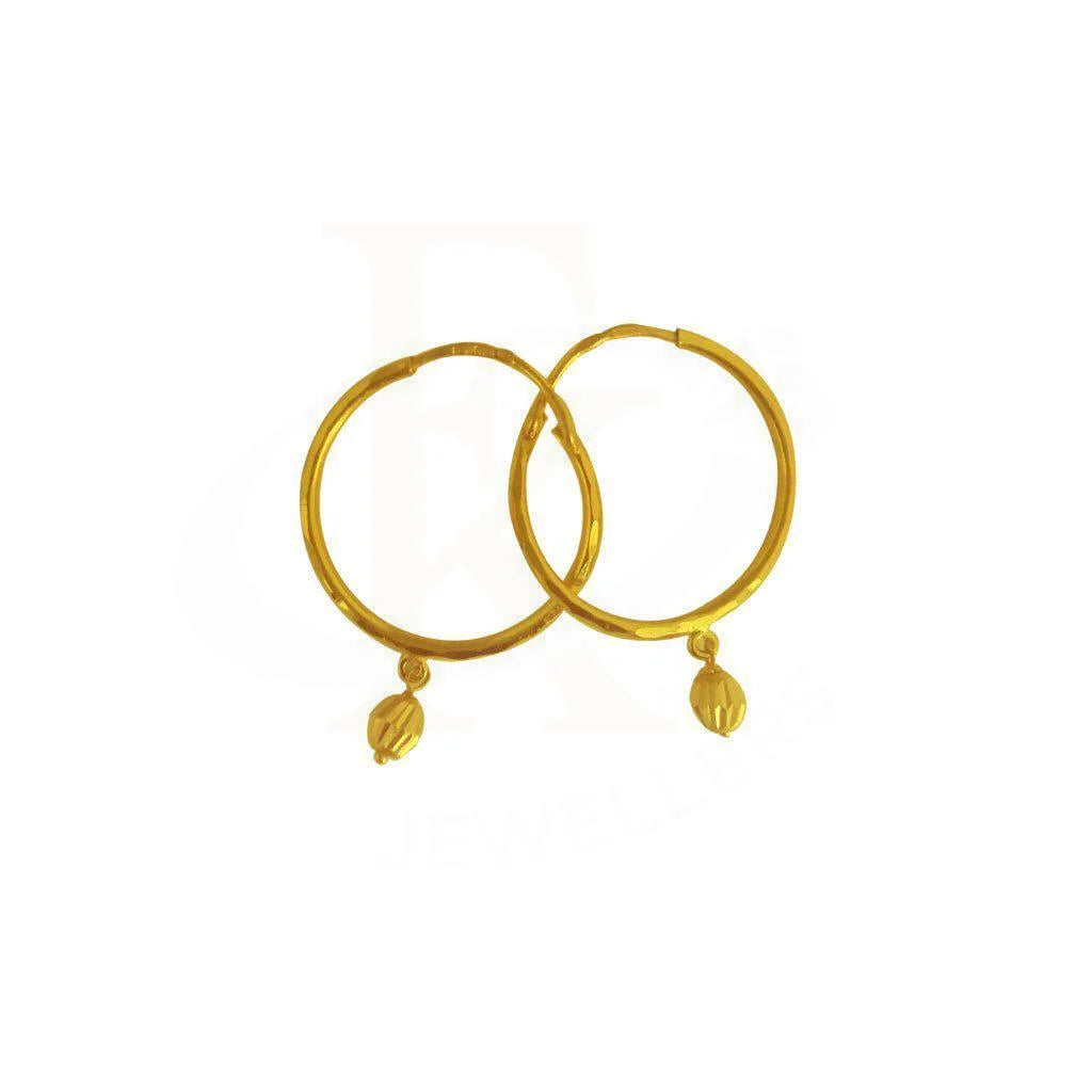 Gold Hoop Earrings 22Kt - Fkjern1701