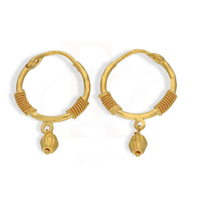 Gold Hoop Earrings 22Kt - Fkjern22K2713