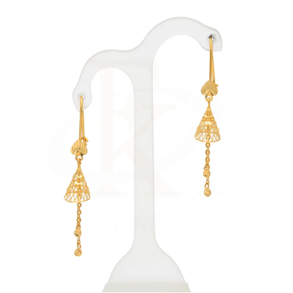 Gold Hoop Earrings (Ear Bali) 21Kt - Fkjern21Km8442