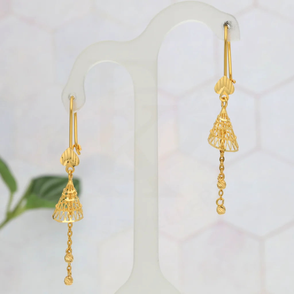 Gold Hoop Earrings (Ear Bali) 21Kt - Fkjern21Km8442