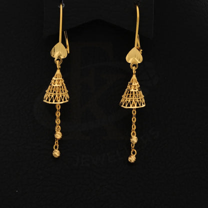 Gold Hoop Earrings (Ear Bali) 21Kt - Fkjern21Km8442