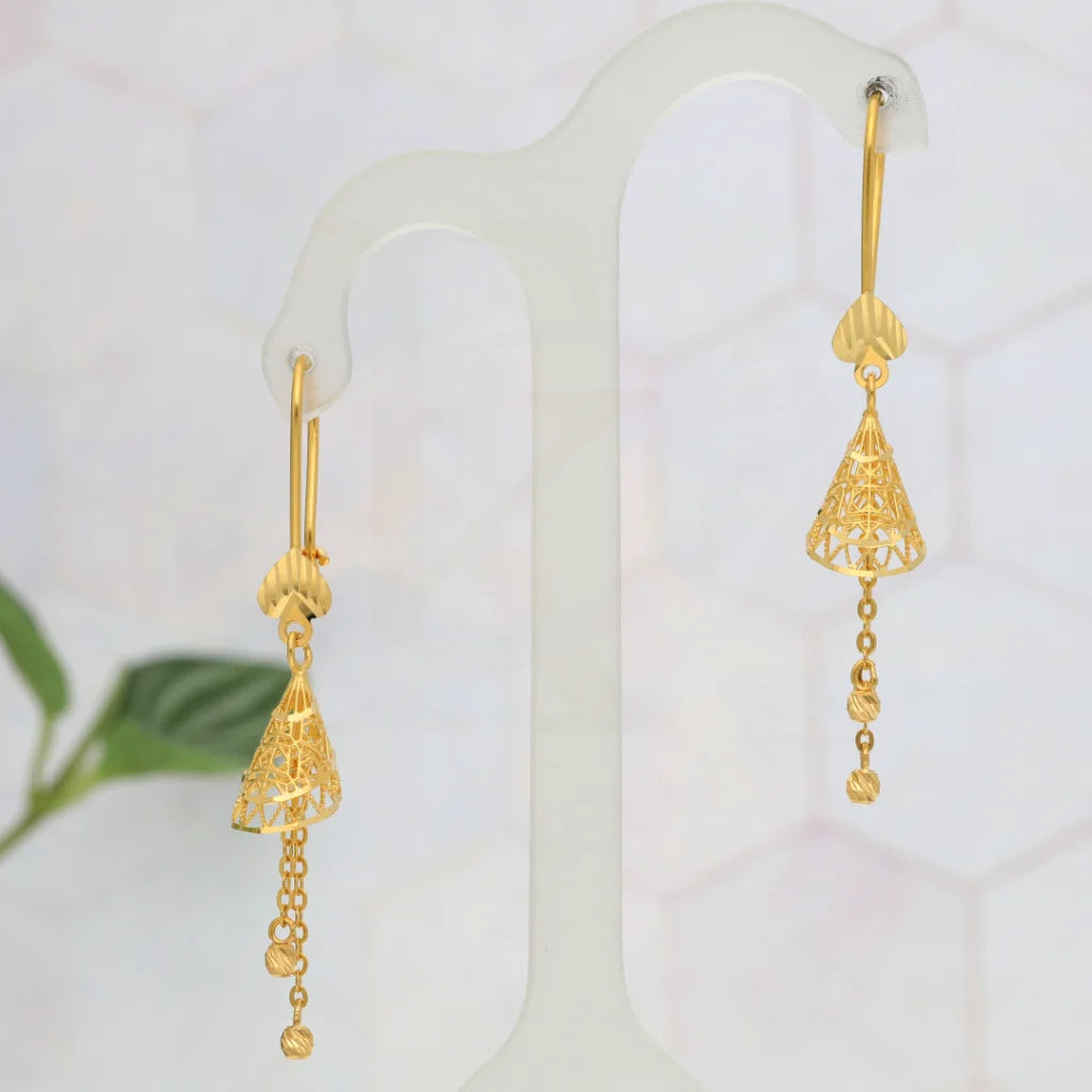 Gold Hoop Earrings (Ear Bali) 21Kt - Fkjern21Km8443