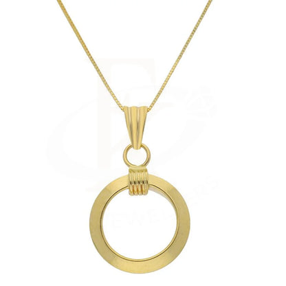 Gold Hoop Shaped Pendant Set (Necklace And Earrings) 18Kt - Fkjnklst18K2091 Sets