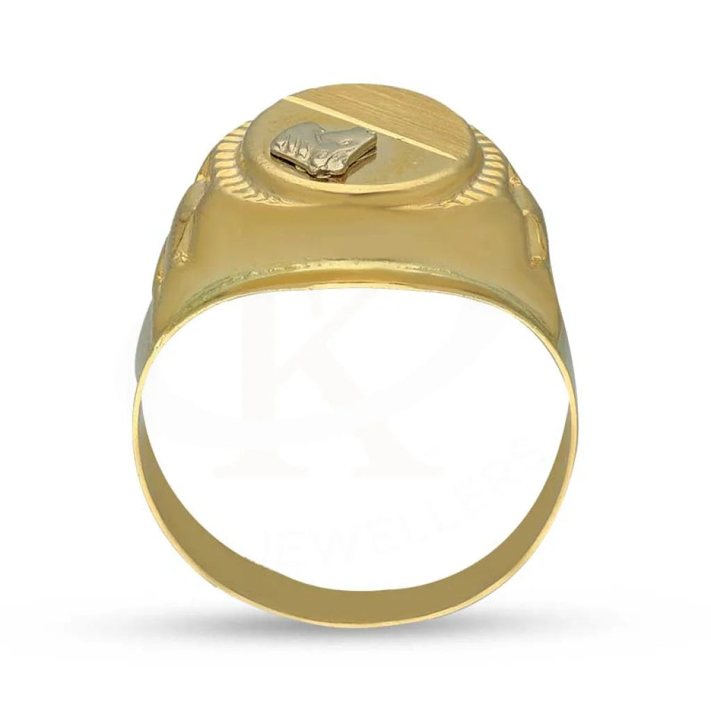 Gold Horse Shaped Mens Ring 18Kt - Fkjrn18K3816 Rings