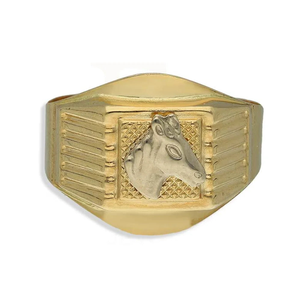 Gold Horse Shaped Mens Ring 18Kt - Fkjrn18K3817 Rings