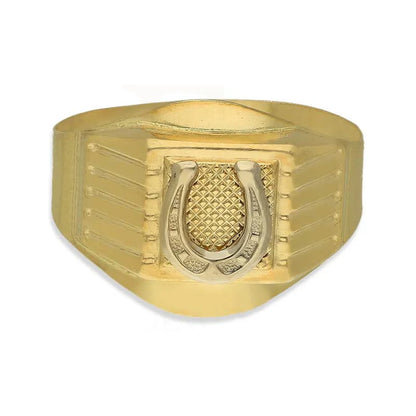 Gold Horse Shoe Mens Ring 18Kt - Fkjrn18K3814 Rings