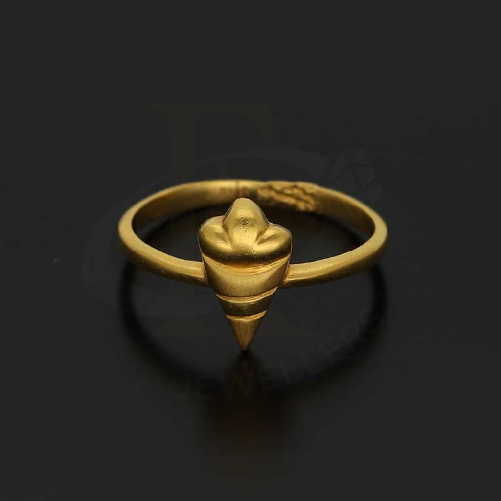 Gold Ice Cream Cone Shaped Baby Ring 22Kt - Fkjrn22K3827 Rings