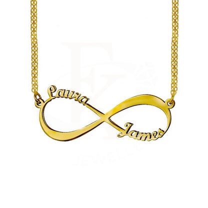 Gold Infinity Name Necklace 18Kt - Fkjnkl1892 Flat Necklaces