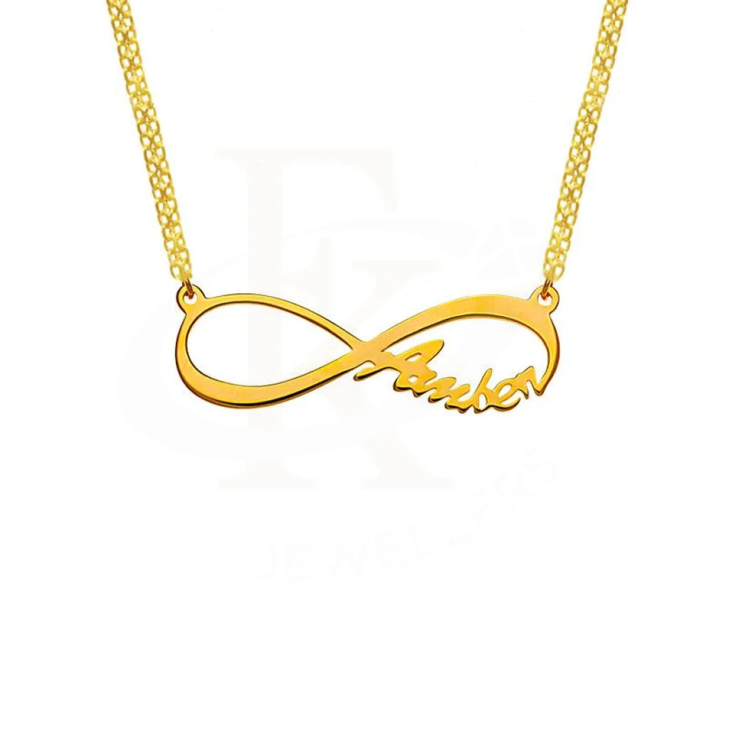 Gold Infinity Name Necklace 18Kt - Fkjnkl1936 Flat Necklaces