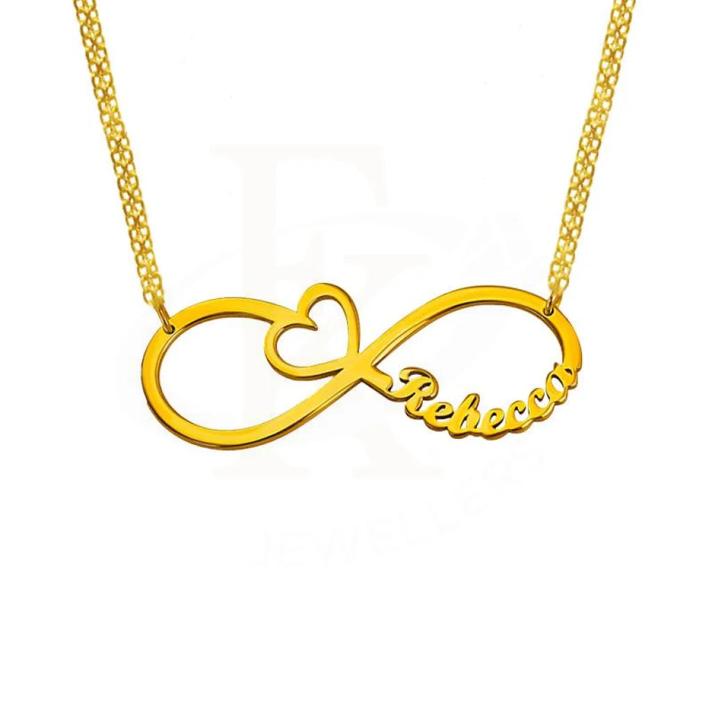 Gold Infinity Name Necklace 18Kt - Fkjnkl1938 Flat Necklaces