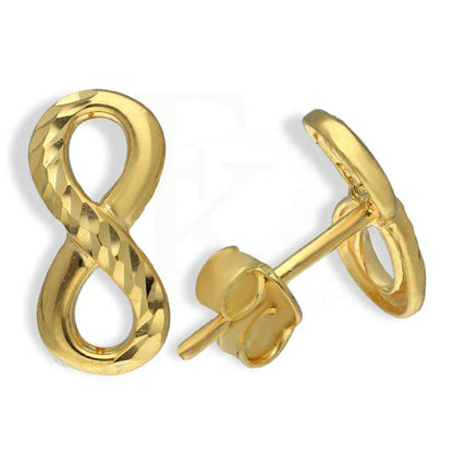 Gold Infinity Stud Earrings 18Kt - Fkjern18K2835