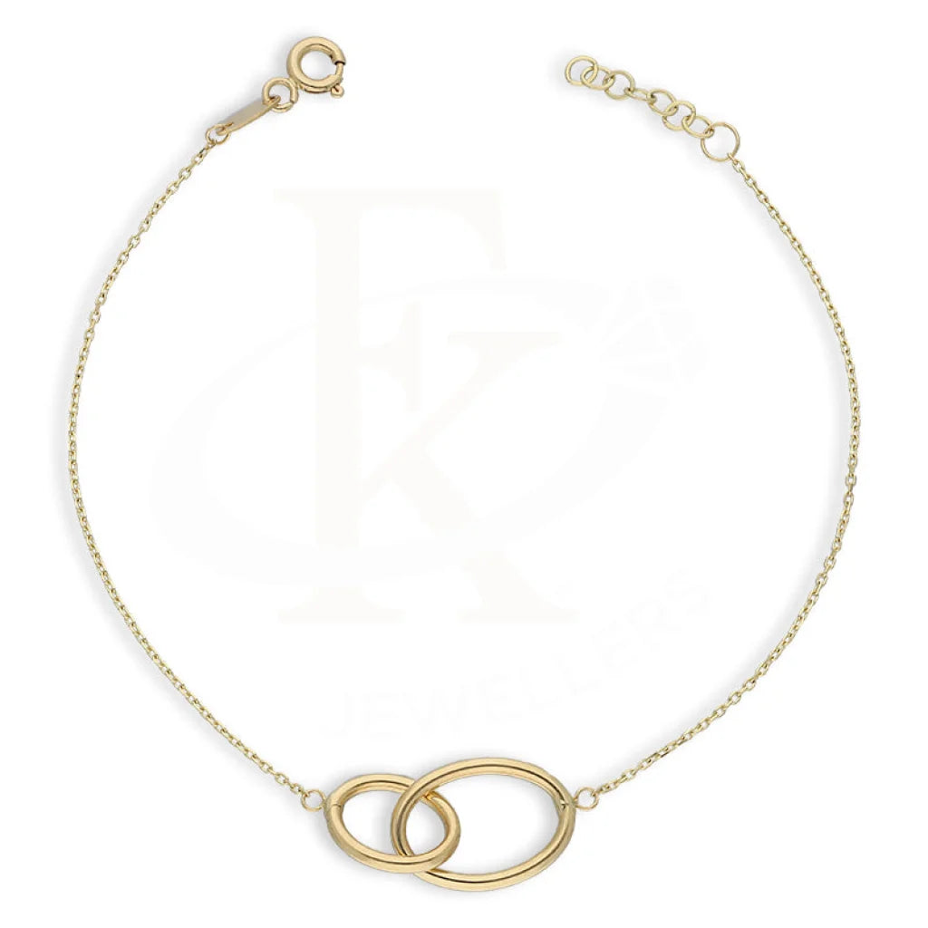 Gold Interlocking Oval Shaped Bracelet 18Kt - Fkjbrl18Km5482 Bracelets