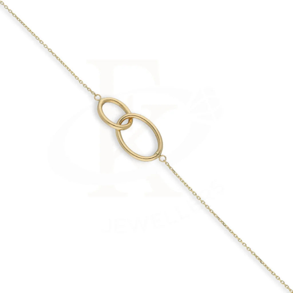 Gold Interlocking Oval Shaped Bracelet 18Kt - Fkjbrl18Km5482 Bracelets