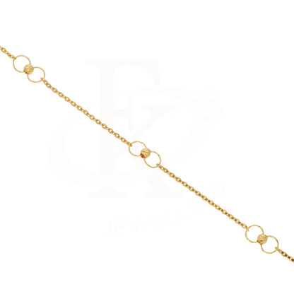 Gold Interlocking Ring Bracelet 21Kt - Fkjbrl21Km8635 Bracelets