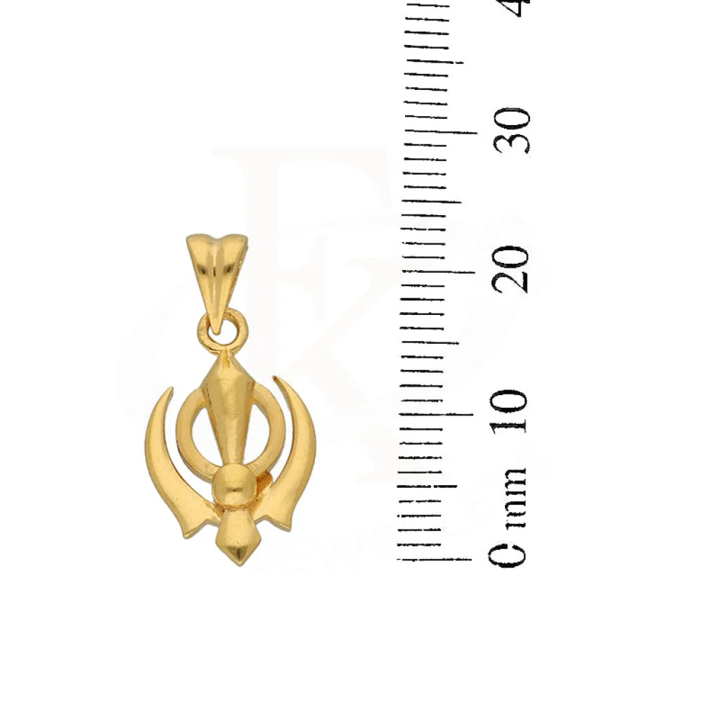 Gold Khanda Pendant 22Kt - Fkjpnd22K5616 Pendants