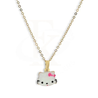 Gold Kitty Baby Pendant Set (Necklace And Earrings) 18Kt - Fkjnklst18K2429 Sets