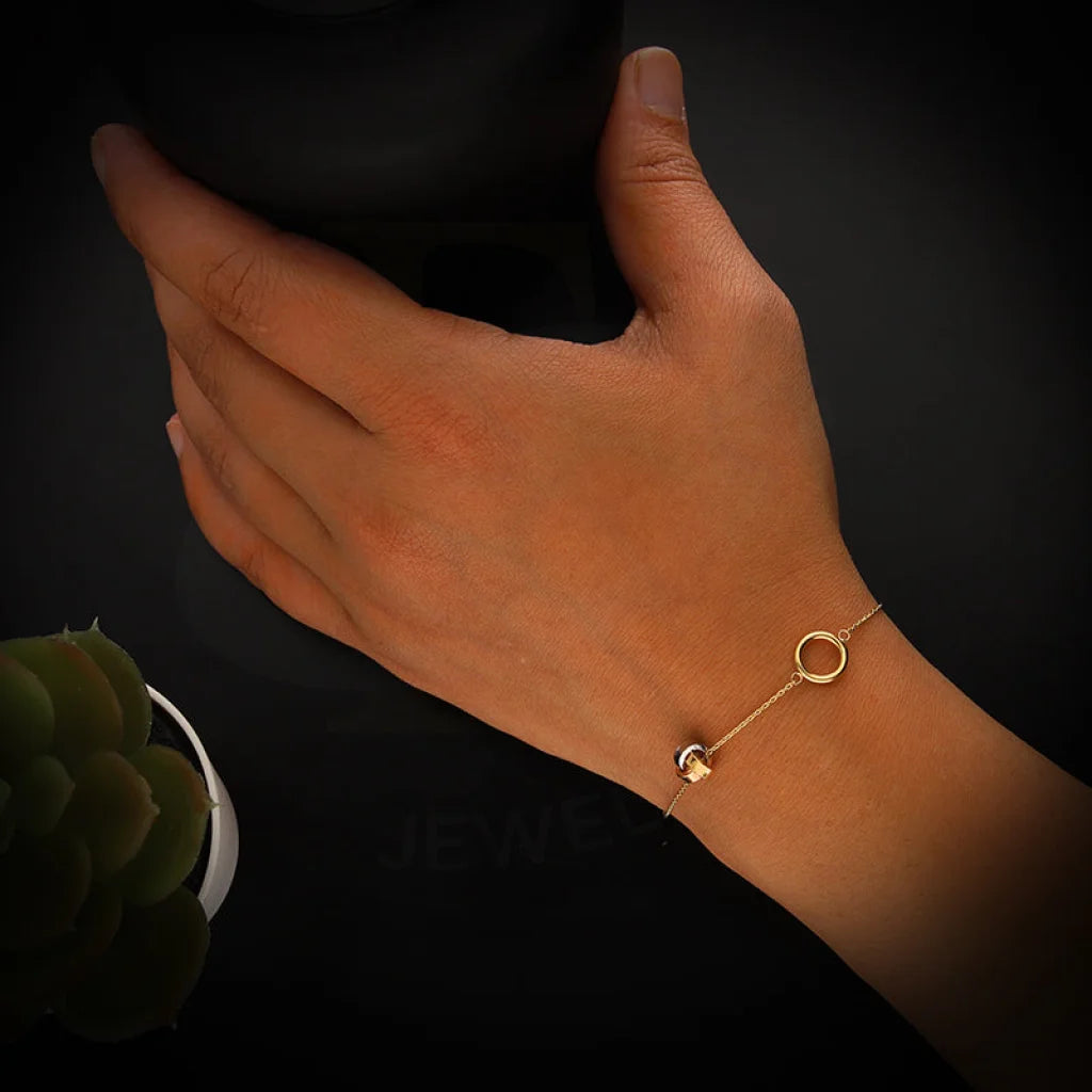 Gold Knot And Round Shaped Bracelet 18Kt - Fkjbrl18Km5485 Bracelets