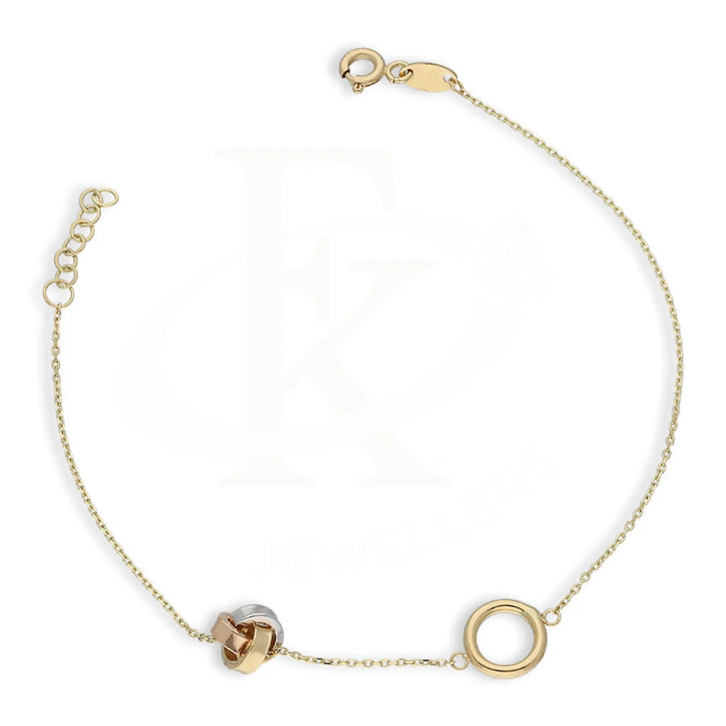 Gold Knot And Round Shaped Bracelet 18Kt - Fkjbrl18Km5485 Bracelets