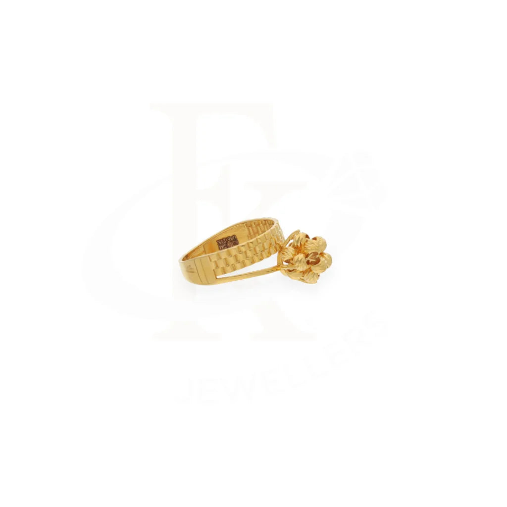 Gold Knot Ring 21Kt - Fkjrn21Km7989 Rings