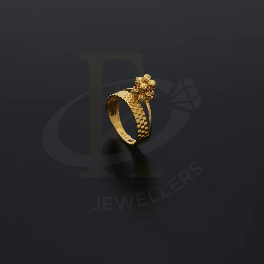 Gold Knot Ring 21Kt - Fkjrn21Km7989 Rings