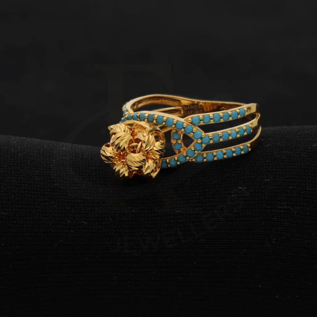 Gold Knot Ring 21Kt - Fkjrn21Km8495 Rings