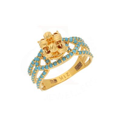 Gold Knot Ring 21Kt - Fkjrn21Km8495 Rings