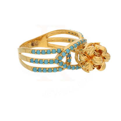 Gold Knot Ring 21Kt - Fkjrn21Km8495 Rings