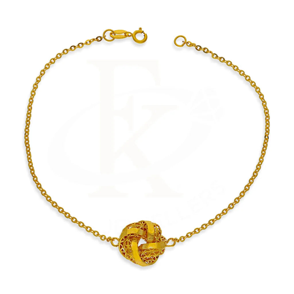 Gold Knot Bracelet 21Kt - Fkjbrl21Km1004 Bracelets