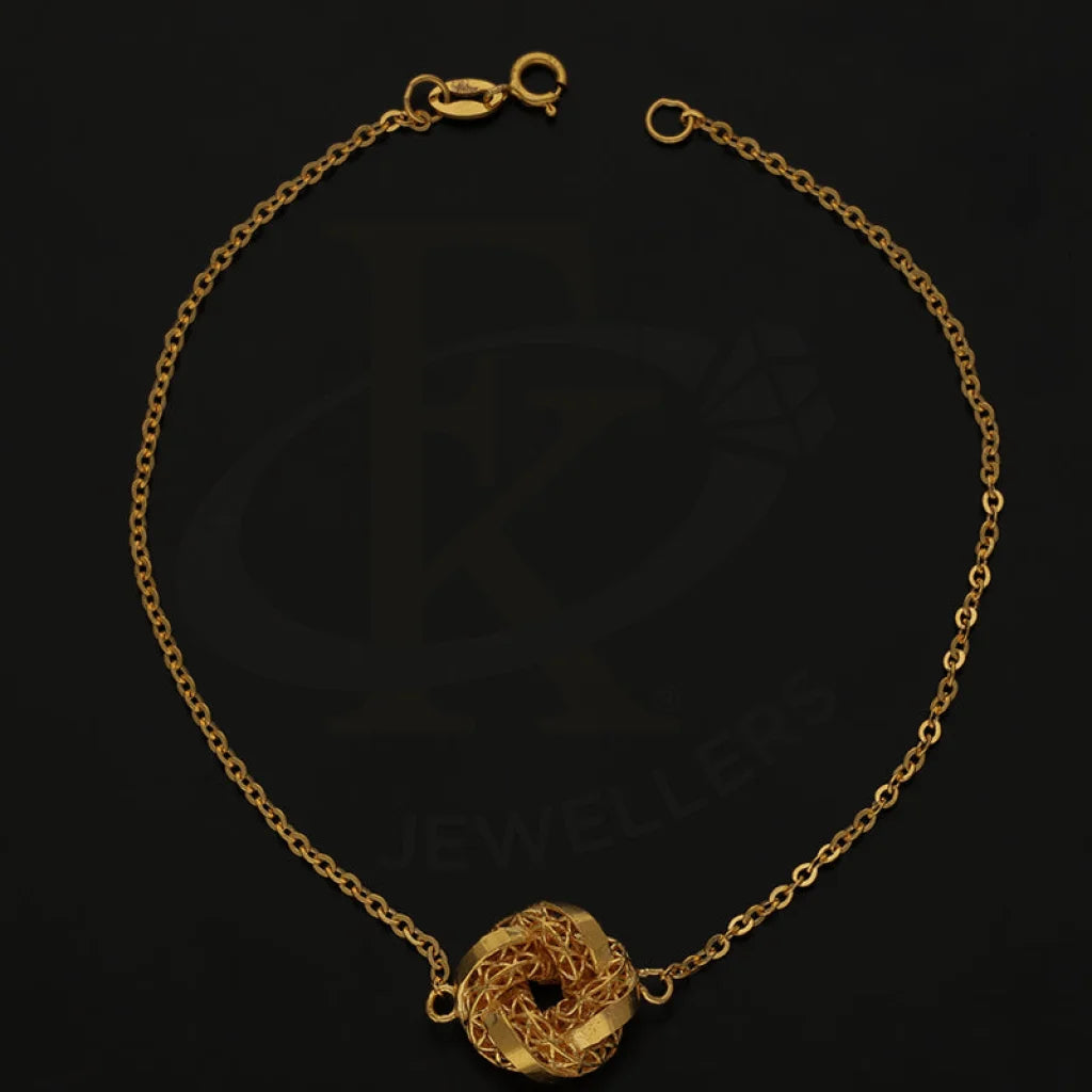 Gold Knot Bracelet 21Kt - Fkjbrl21Km1004 Bracelets