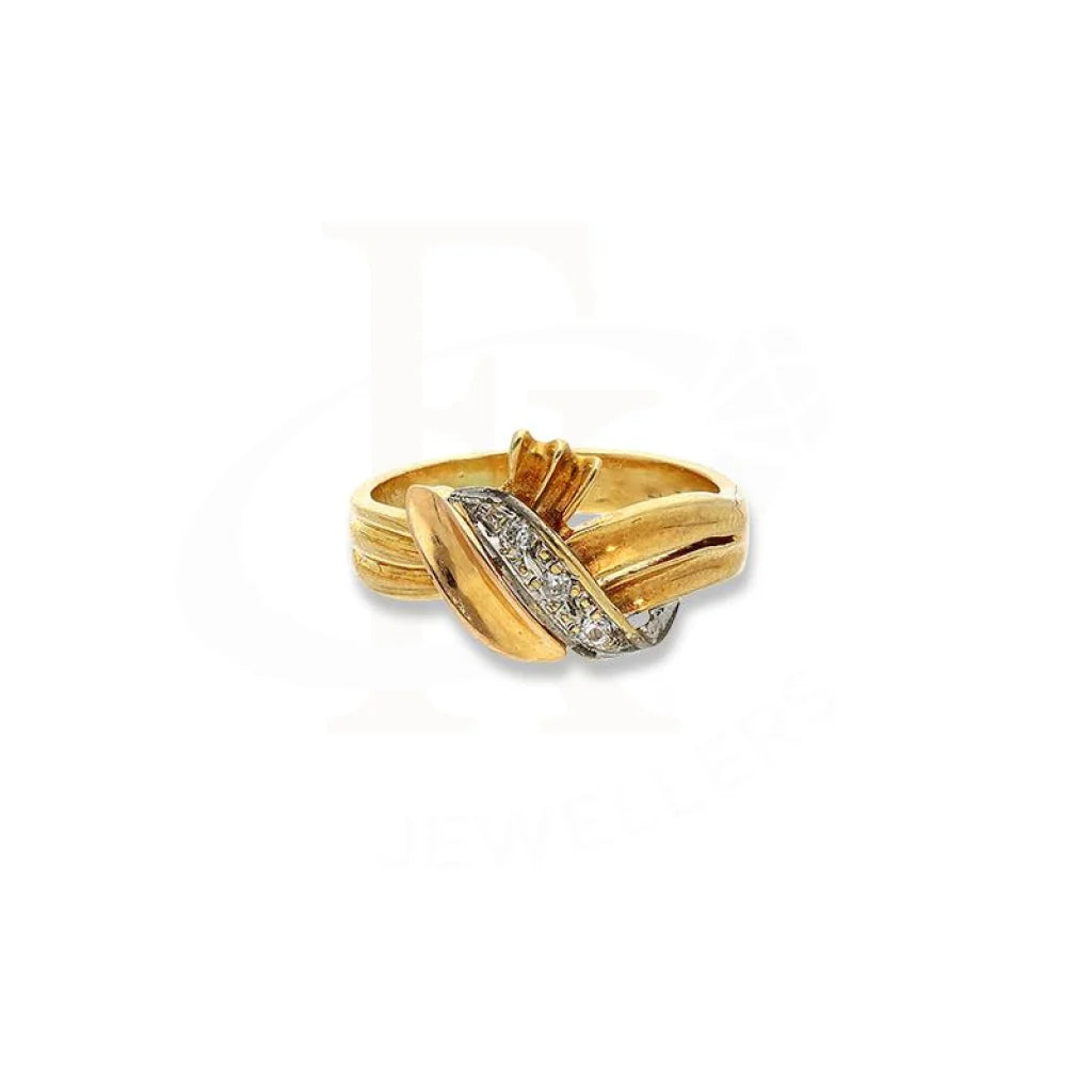 Gold Knot Shaped Ring In 18Kt - Fkjrn18K2769 Rings