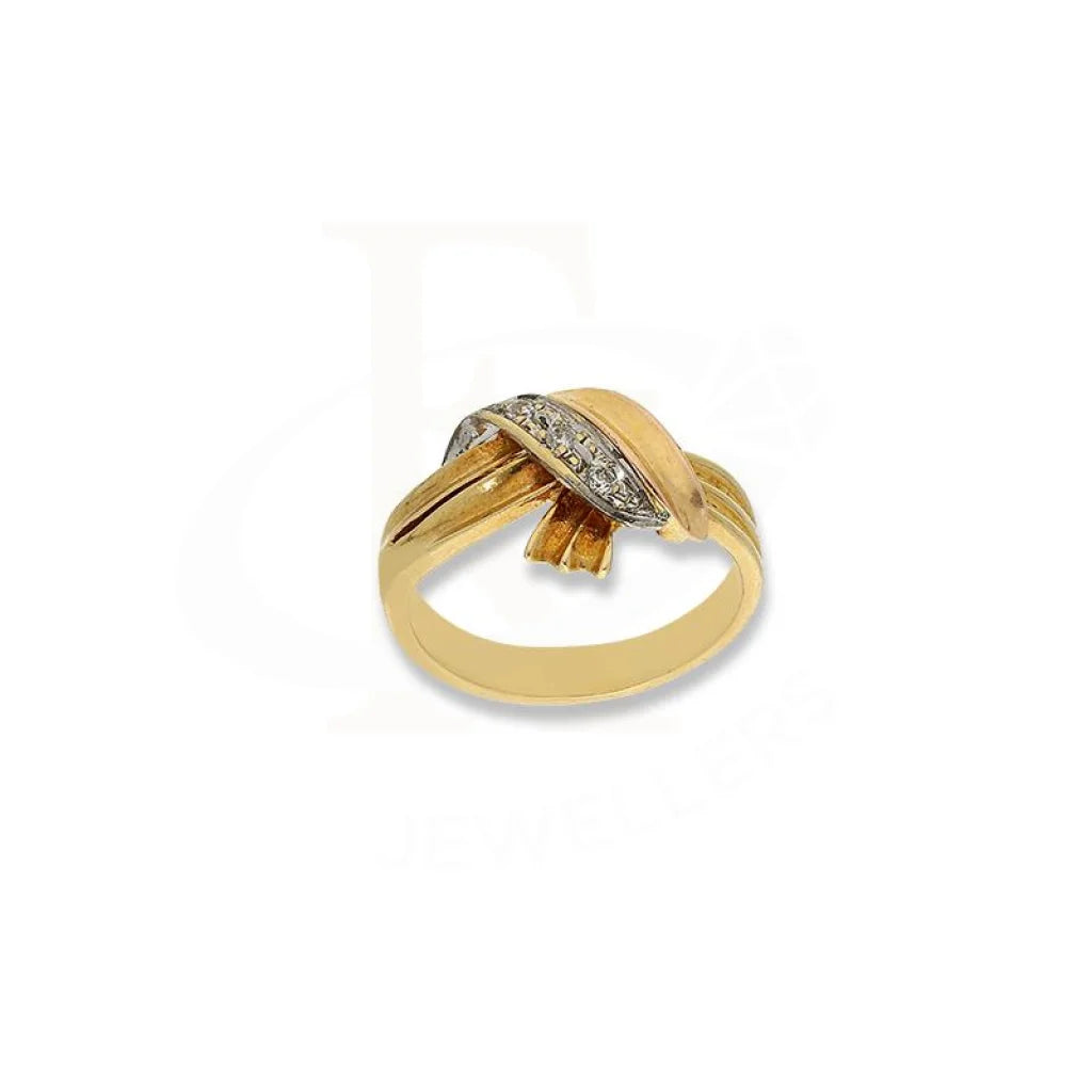 Gold Knot Shaped Ring In 18Kt - Fkjrn18K2769 Rings