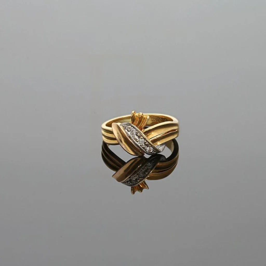 Gold Knot Shaped Ring In 18Kt - Fkjrn18K2769 Rings