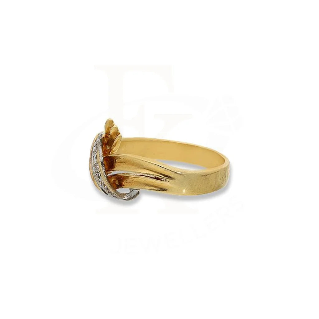 Gold Knot Shaped Ring In 18Kt - Fkjrn18K2769 Rings