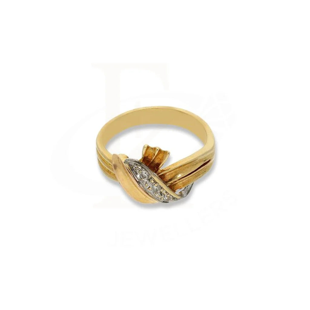 Gold Knot Shaped Ring In 18Kt - Fkjrn18K2769 Rings