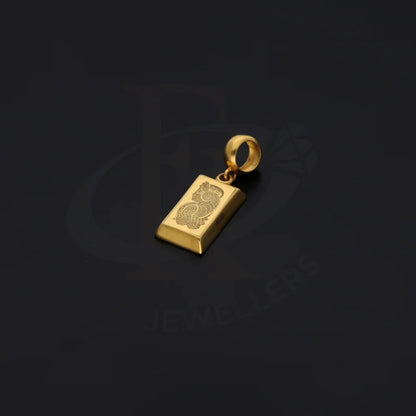 Gold Lady Fortuna Bar Shaped Pendant 21Kt - Fkjpnd21Km8037 Pendants