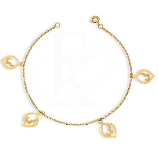 Gold Leaf Shaped Bracelet 22Kt - Fkjbrl22K2731 Bracelets