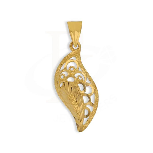 Gold Leaf Shaped Pendant 22Kt - Fkjpnd22K3035 Pendants