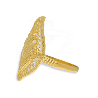 Gold Leaf Shaped Ring 21Kt - Fkjrn21K5124 Rings