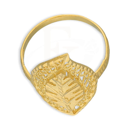 Gold Leaf Shaped Ring 21Kt - Fkjrn21K5124 Rings