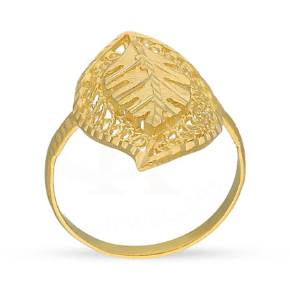 Gold Leaf Shaped Ring 21Kt - Fkjrn21K5124 Rings